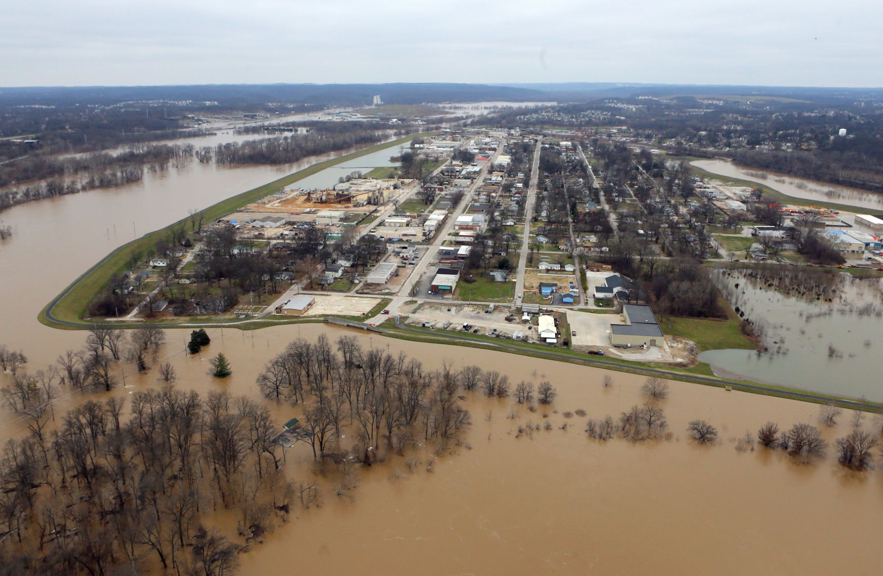 Historic flooding on the Meramec River, Valley Park